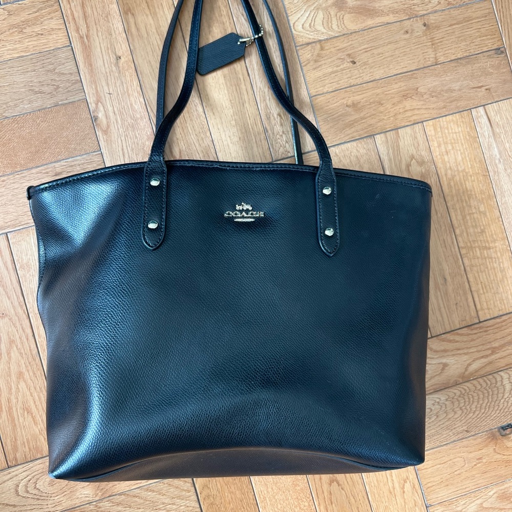 Black Coach City Tote
